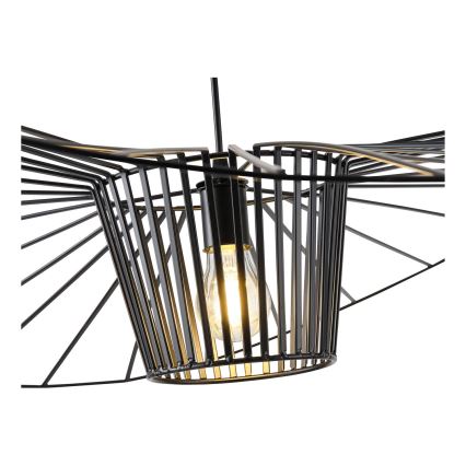 Luster na lanku 1xE27/40W/230V čierna