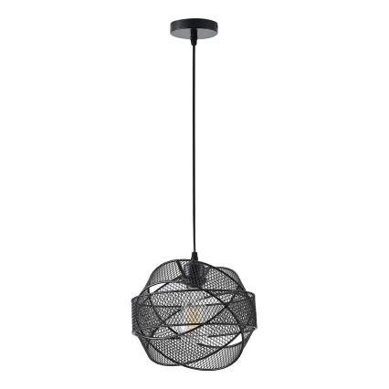 Luster na lanku 1xE27/40W/230V čierna
