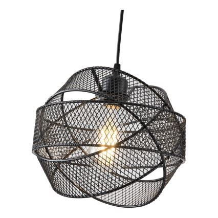 Luster na lanku 1xE27/40W/230V čierna