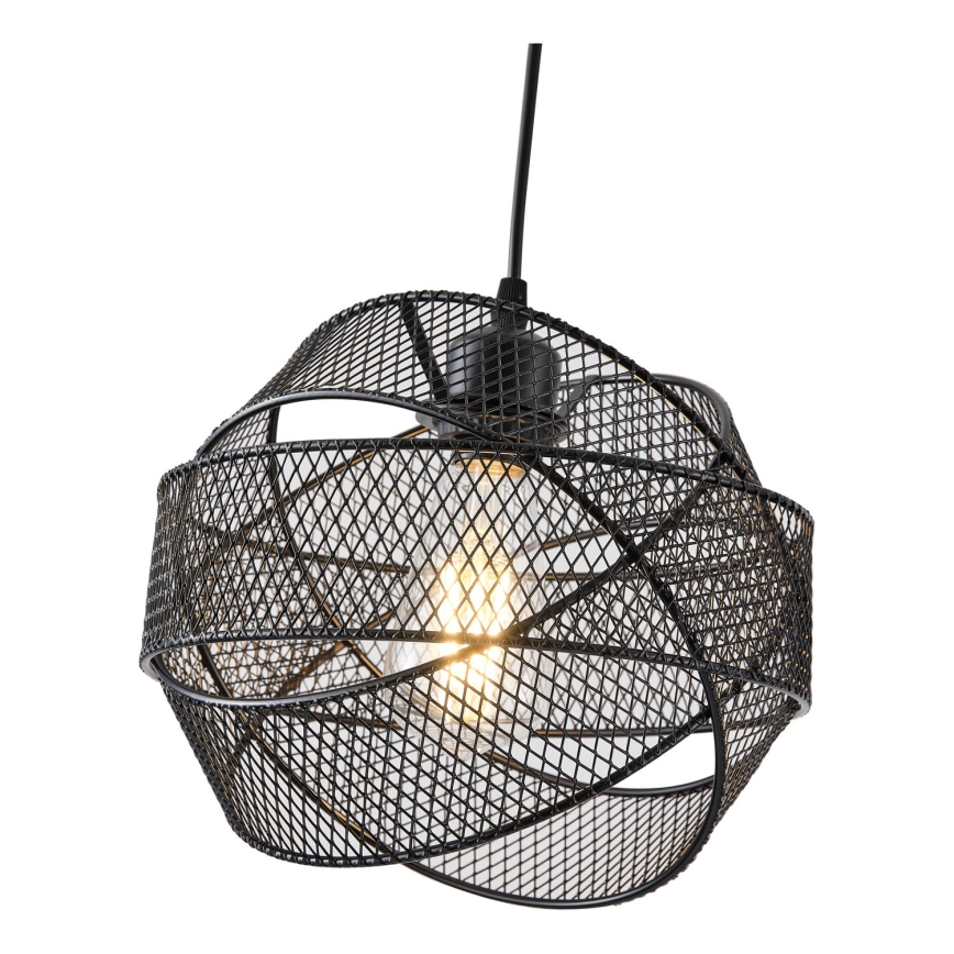Luster na lanku 1xE27/40W/230V čierna