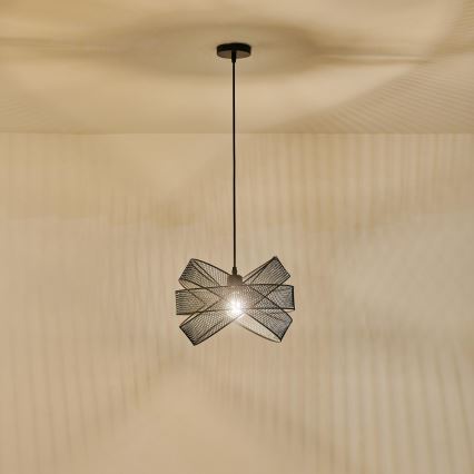 Luster na lanku 1xE27/40W/230V čierna