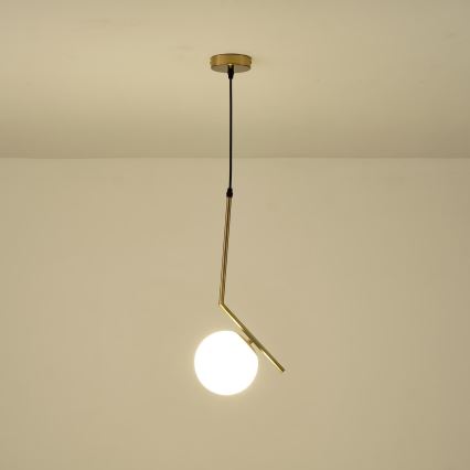 Luster na lanku 1xE27/40W/230V mosadz