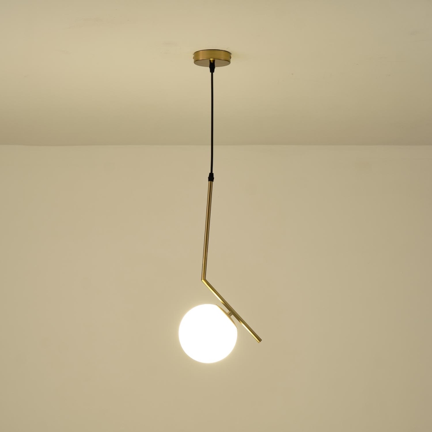Luster na lanku 1xE27/40W/230V mosadz
