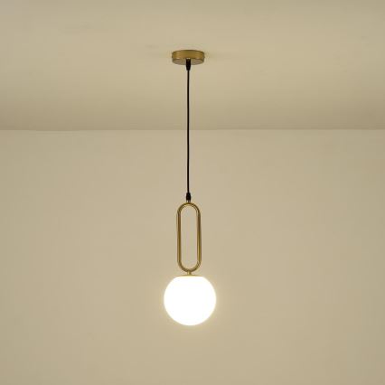 Luster na lanku 1xE27/40W/230V mosadz