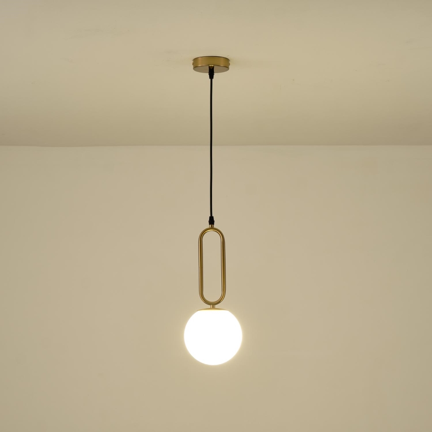 Luster na lanku 1xE27/40W/230V mosadz