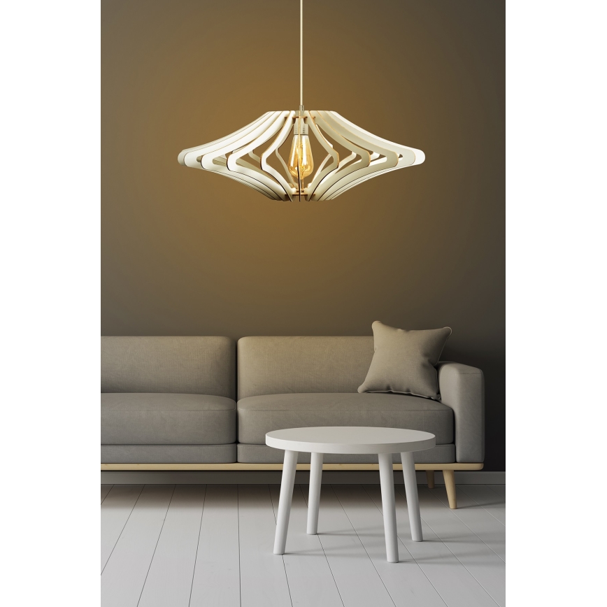 Luster na lanku 1xE27/60W/230V biela pr. 59 cm
