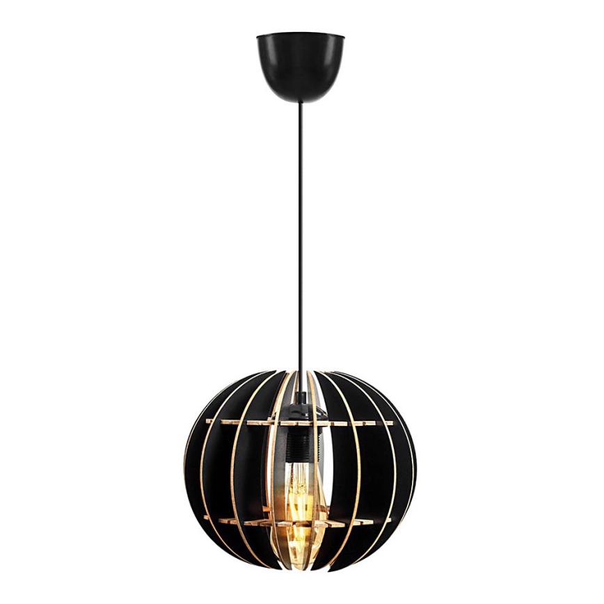Luster na lanku 1xE27/60W/230V čierna pr. 20 cm