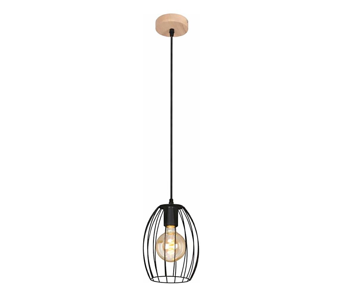 Luster na lanku 1xE27/60W/230V čierny 9A21992