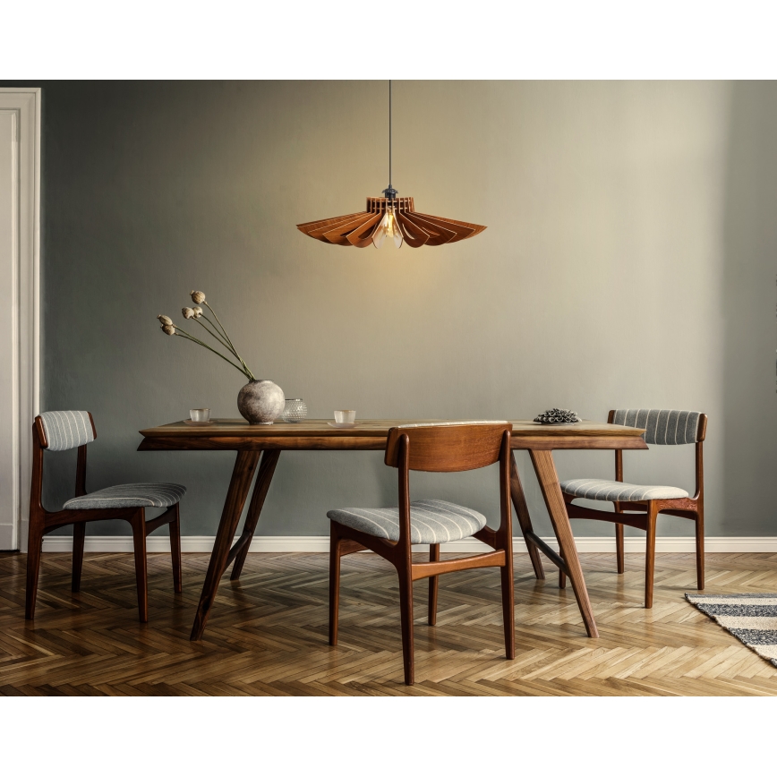 Luster na lanku 1xE27/60W/230V hnedá pr. 52 cm