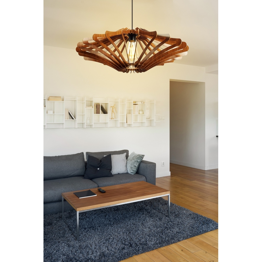 Luster na lanku 1xE27/60W/230V hnedá pr. 59 cm