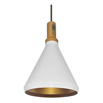 Luster na lanku 1xE27/60W/230V pr. 23 cm biela
