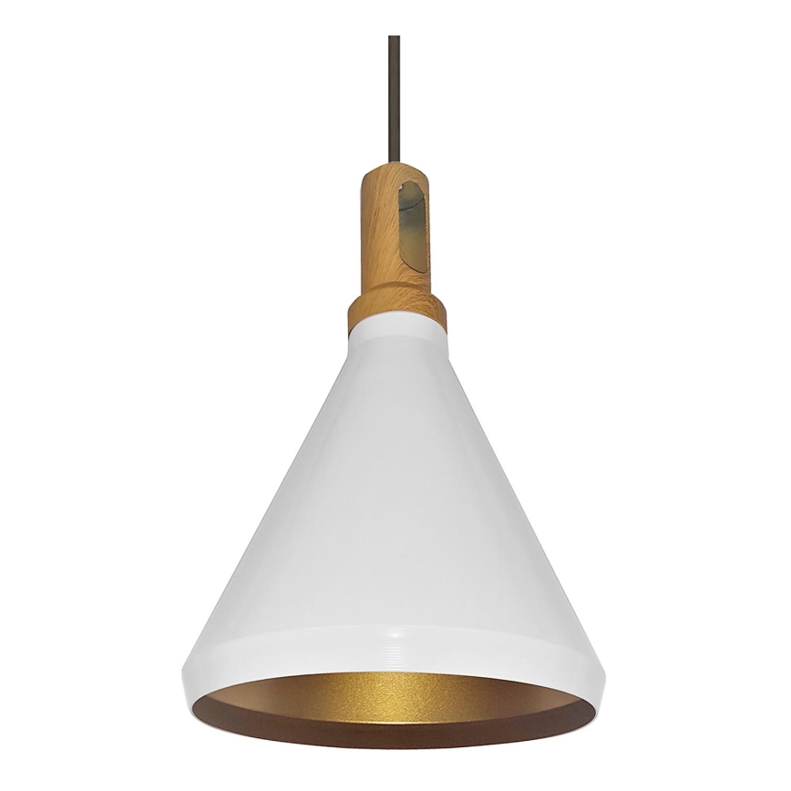 Luster na lanku 1xE27/60W/230V pr. 23 cm biela