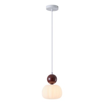 Luster na lanku 1xG9/7W/230V biela/hnedá