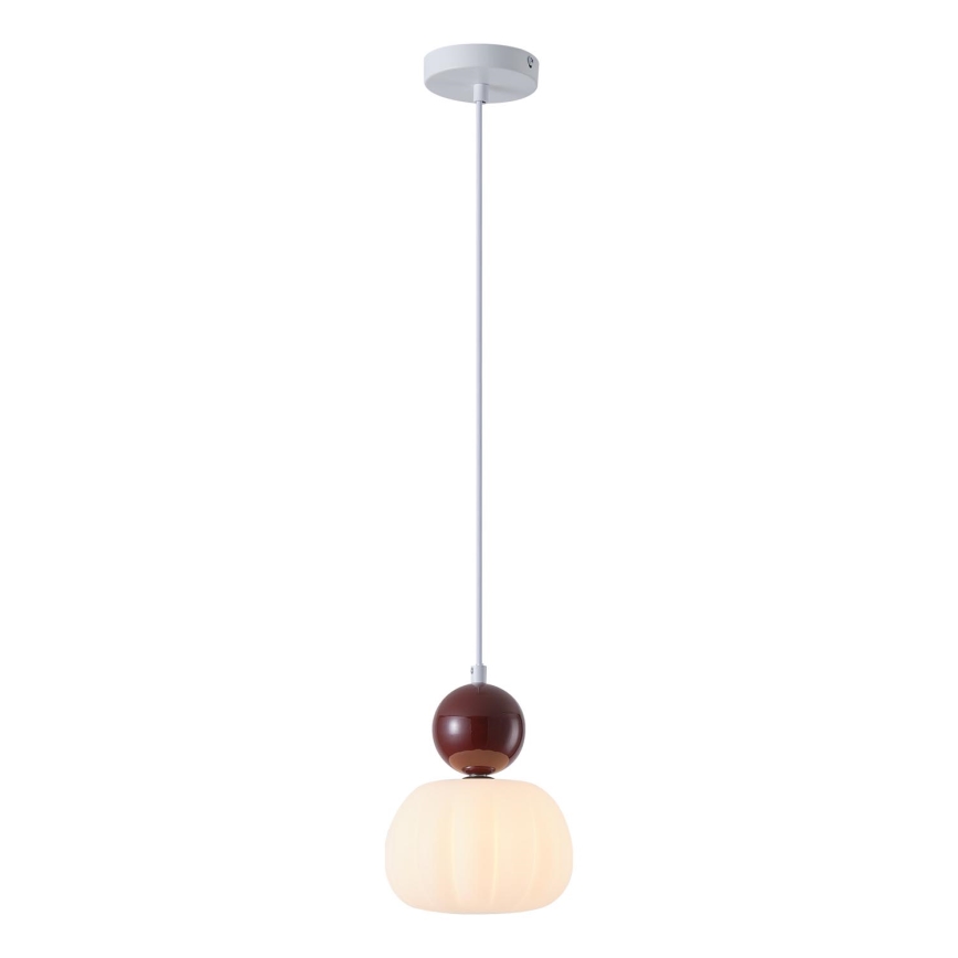 Luster na lanku 1xG9/7W/230V biela/hnedá