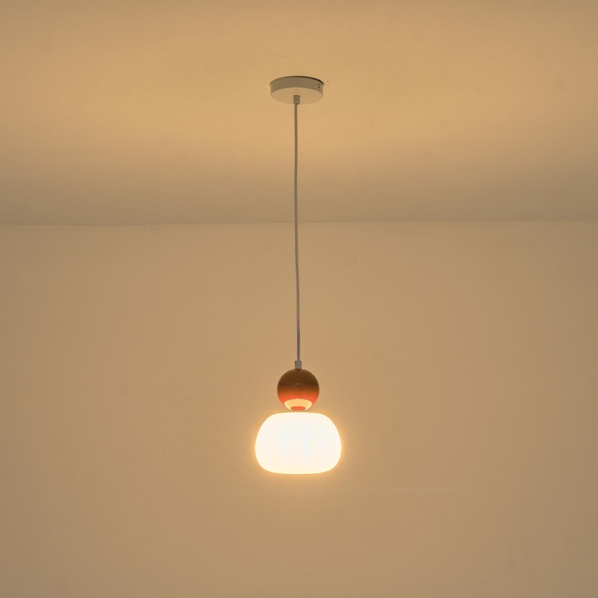 Luster na lanku 1xG9/7W/230V biela/hnedá