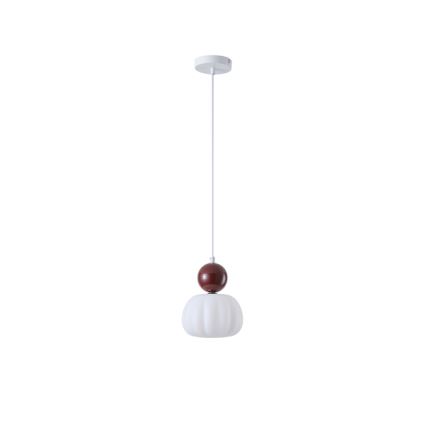 Luster na lanku 1xG9/7W/230V biela/hnedá