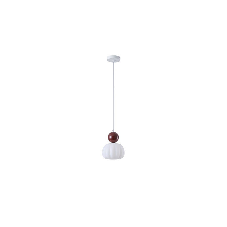 Luster na lanku 1xG9/7W/230V biela/hnedá