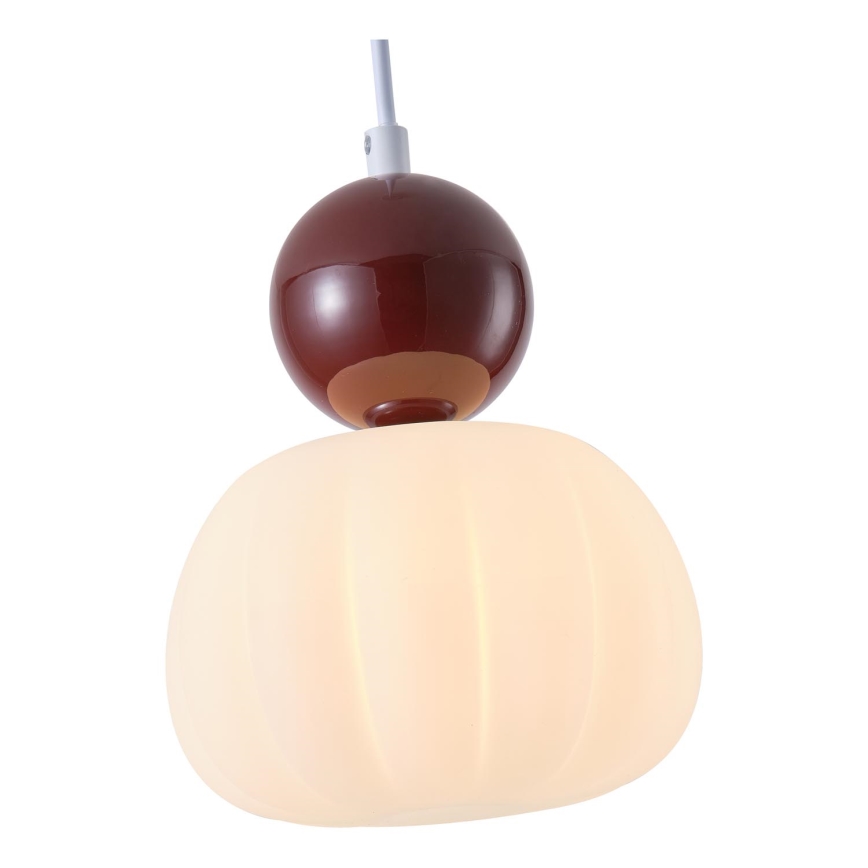 Luster na lanku 1xG9/7W/230V biela/hnedá