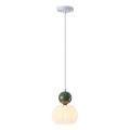 Luster na lanku 1xG9/7W/230V biela/zelená