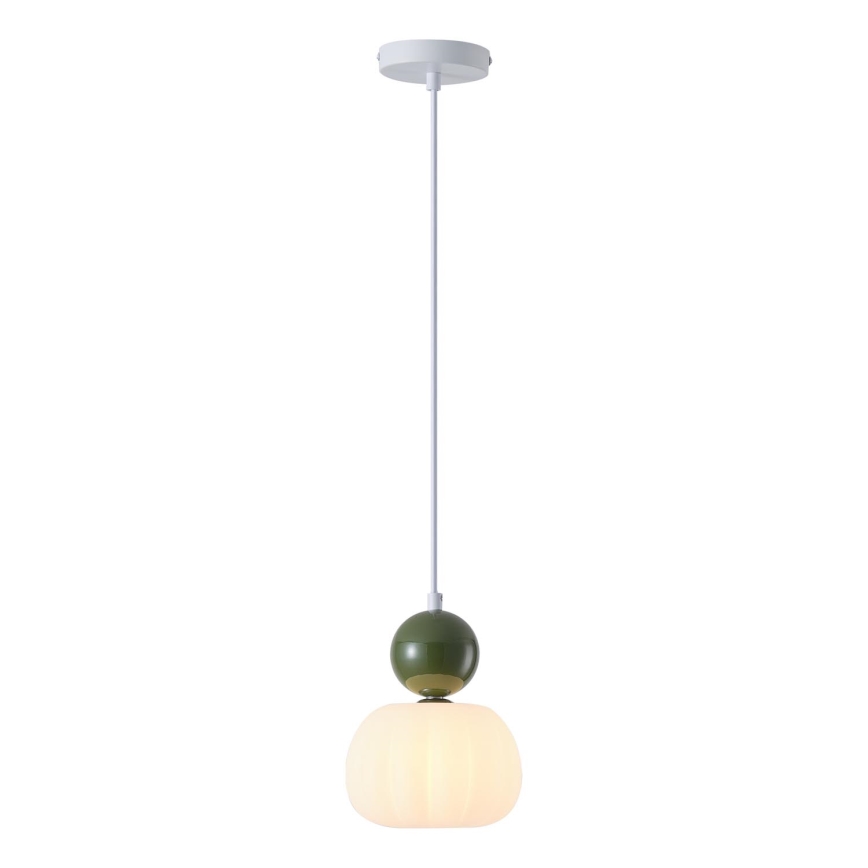Luster na lanku 1xG9/7W/230V biela/zelená