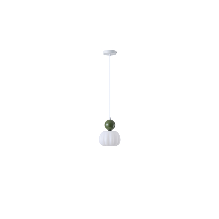 Luster na lanku 1xG9/7W/230V biela/zelená