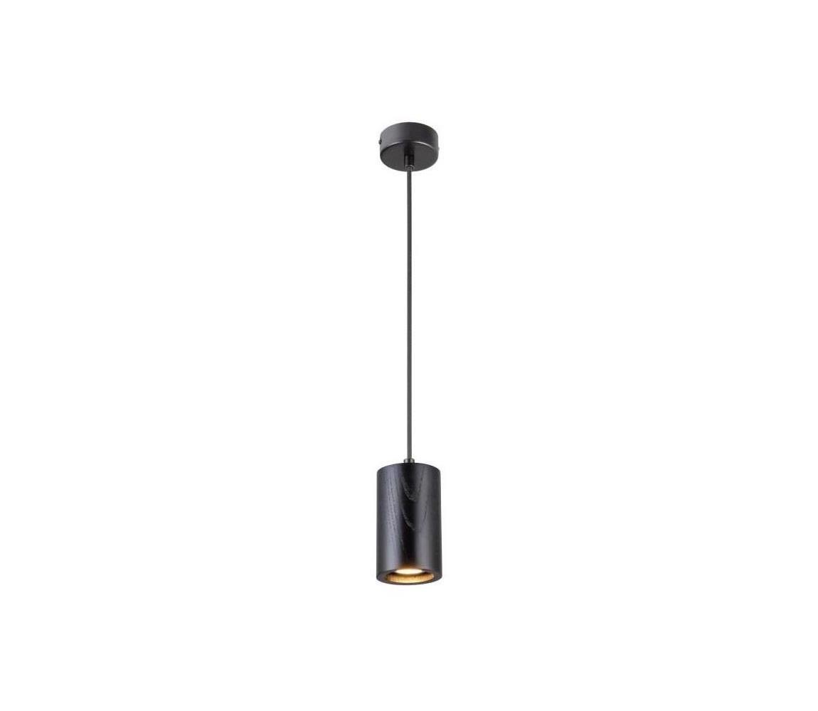  Luster na lanku 1xGU10/10W/230V jaseň/masív čierna WRG041