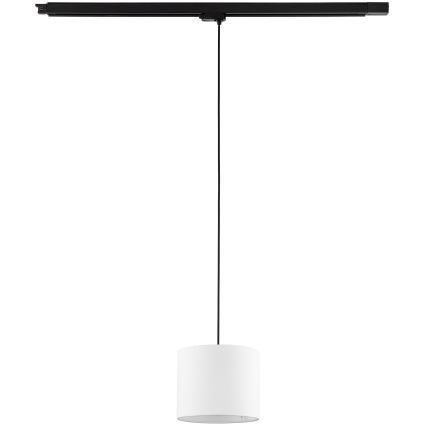 Luster na lanku do 3-fázového lištového systému TRACER 1xE27/15W/230V pr. 20 cm čierna/biela