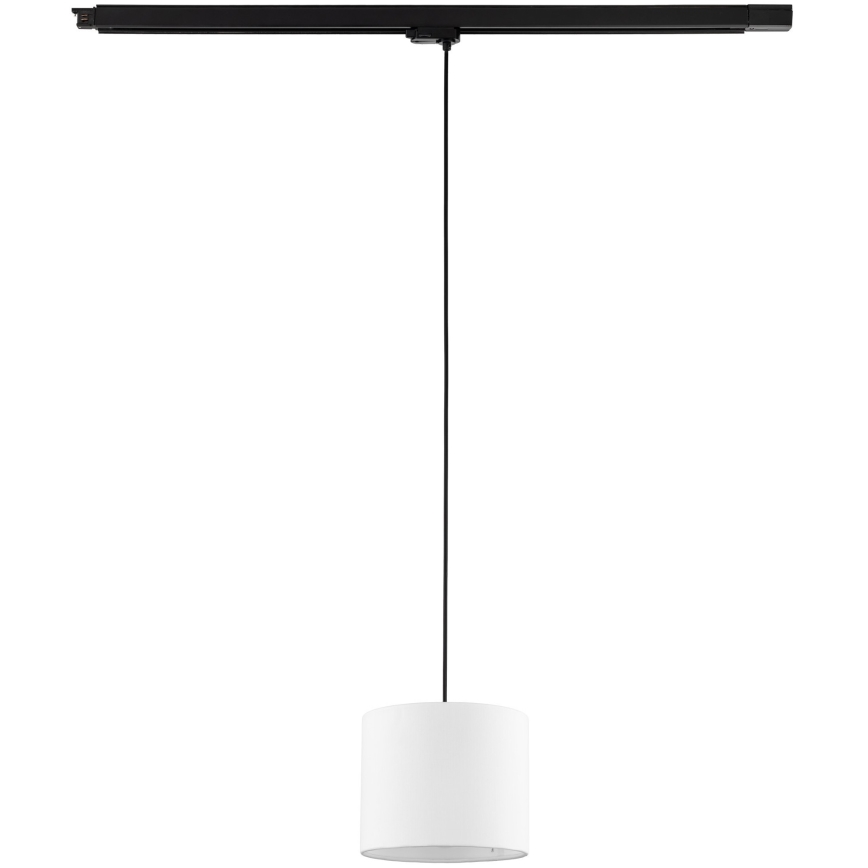 Luster na lanku do 3-fázového lištového systému TRACER 1xE27/15W/230V pr. 20 cm čierna/biela