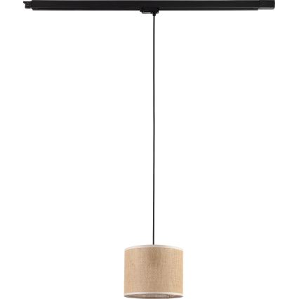 Luster na lanku do 3-fázového lištového systému TRACER 1xE27/15W/230V pr. 20 cm čierna/hnedá