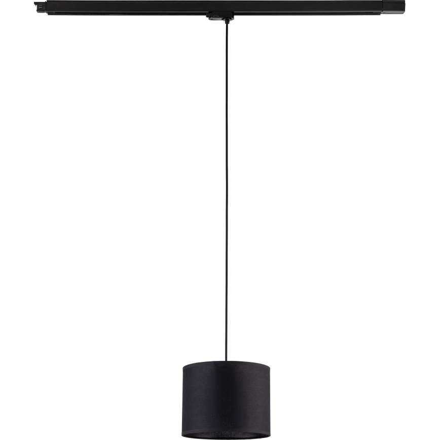Luster na lanku do 3-fázového lištového systému TRACER 1xE27/15W/230V pr. 20 cm čierna