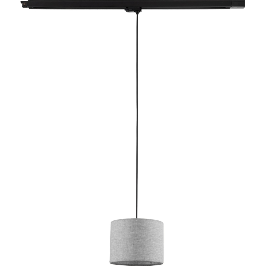 Luster na lanku do 3-fázového lištového systému TRACER 1xE27/15W/230V pr. 20 cm čierna/šedá