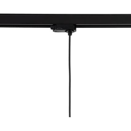 Luster na lanku do 3-fázového lištového systému TRACER 1xE27/15W/230V pr. 20 cm čierna/šedá