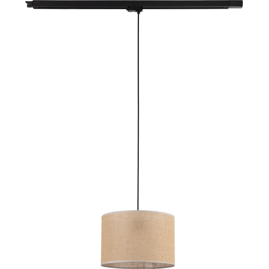 Luster na lanku do 3-fázového lištového systému TRACER 1xE27/15W/230V pr. 30 cm čierna/hnedá