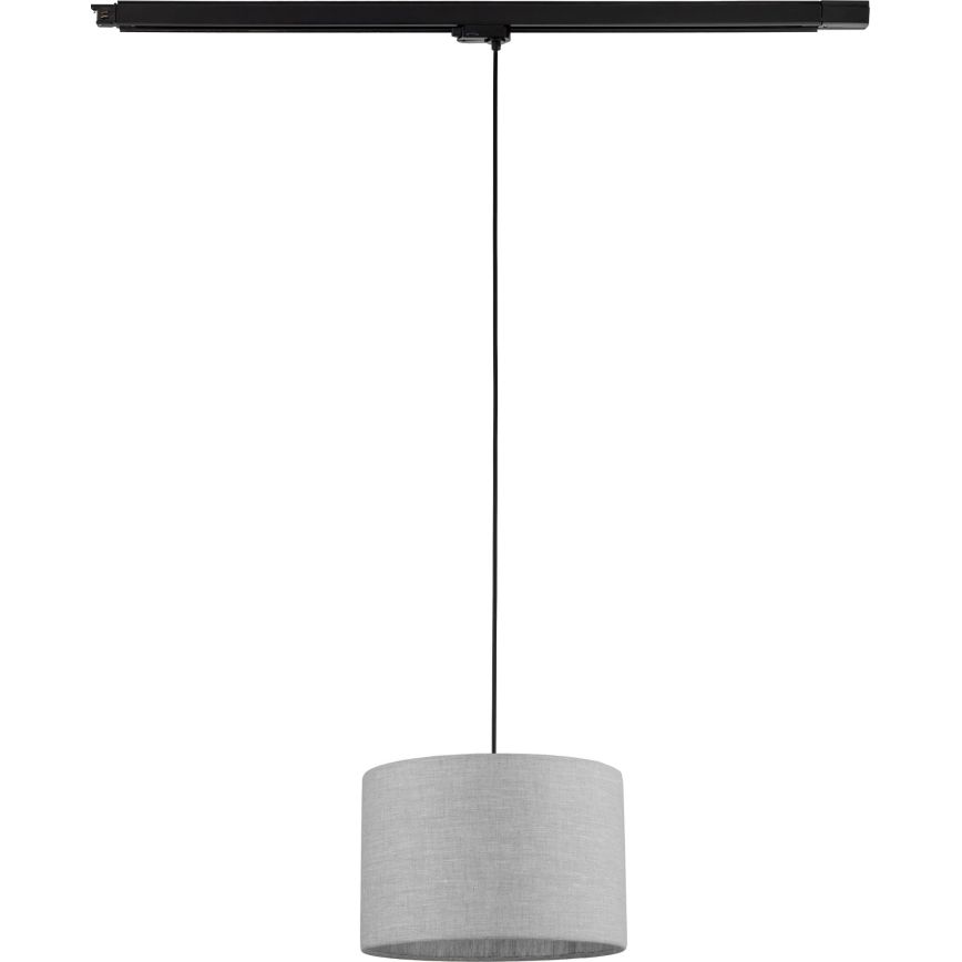 Luster na lanku do 3-fázového lištového systému TRACER 1xE27/15W/230V pr. 30 cm čierna/šedá