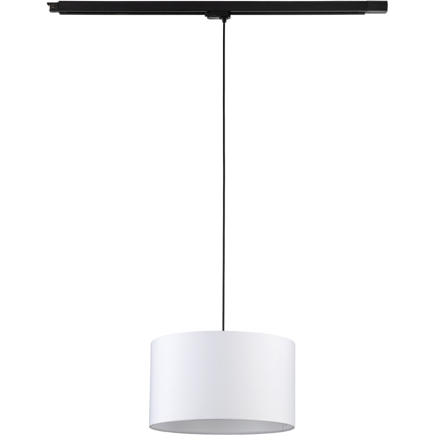 Luster na lanku do 3-fázového lištového systému TRACER 1xE27/15W/230V pr. 38 cm čierna/biela