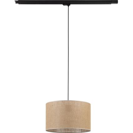 Luster na lanku do 3-fázového lištového systému TRACER 1xE27/15W/230V pr. 38 cm čierna/hnedá