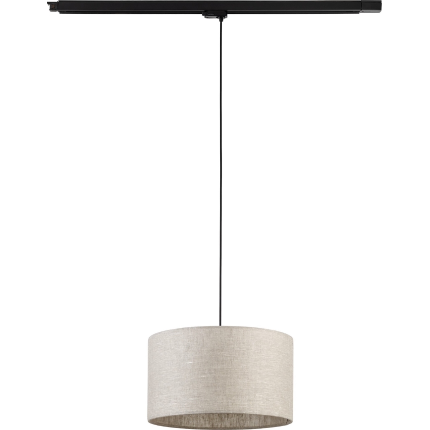 Luster na lanku do 3-fázového lištového systému TRACER 1xE27/15W/230V pr. 38 cm čierna/šedá