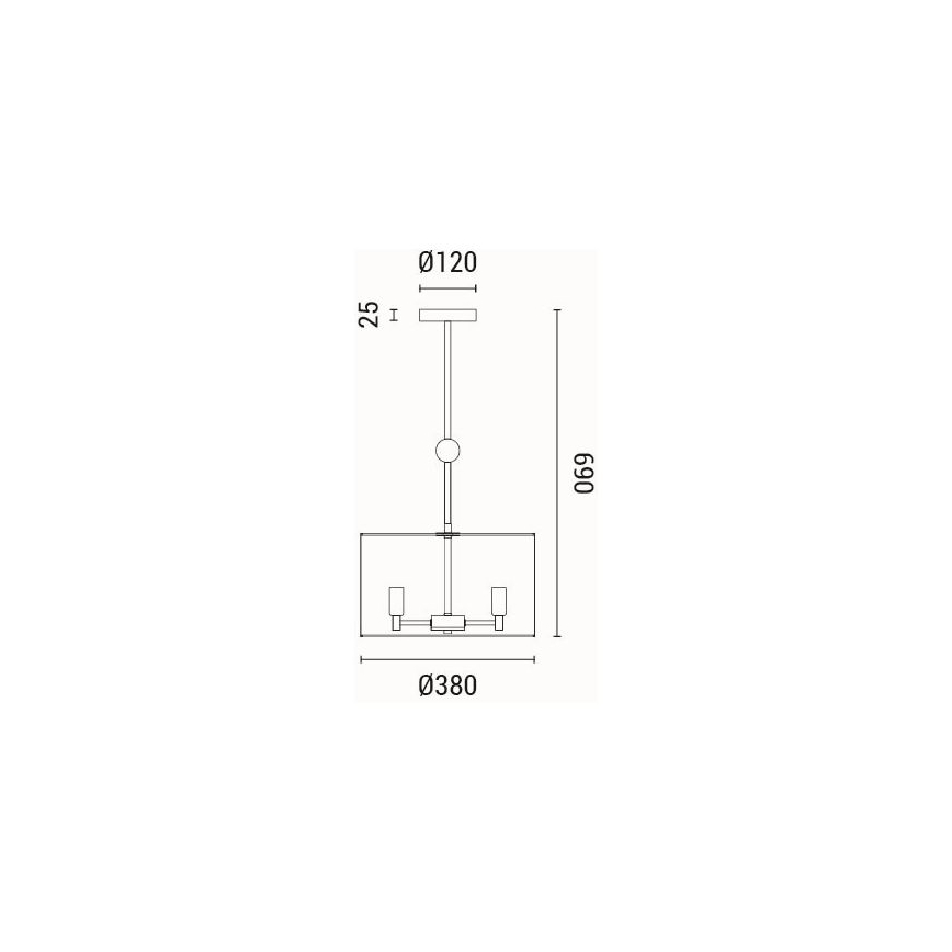 Luster na lanku 3xE14/15W/230V