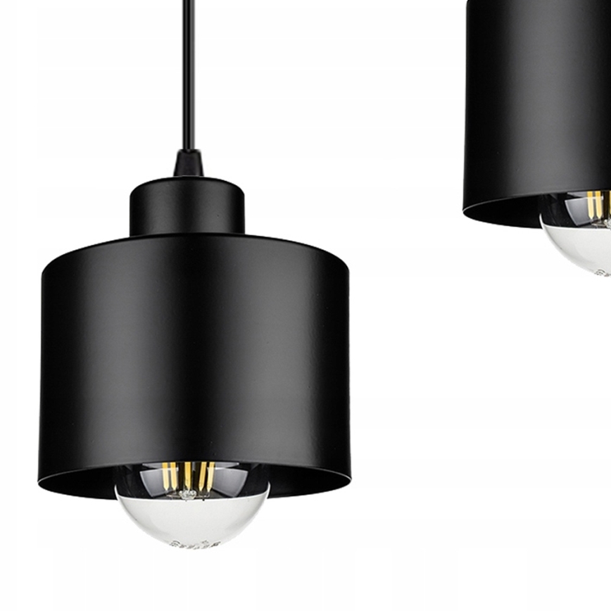Luster na lanku 3xE27/35W/230V čierna