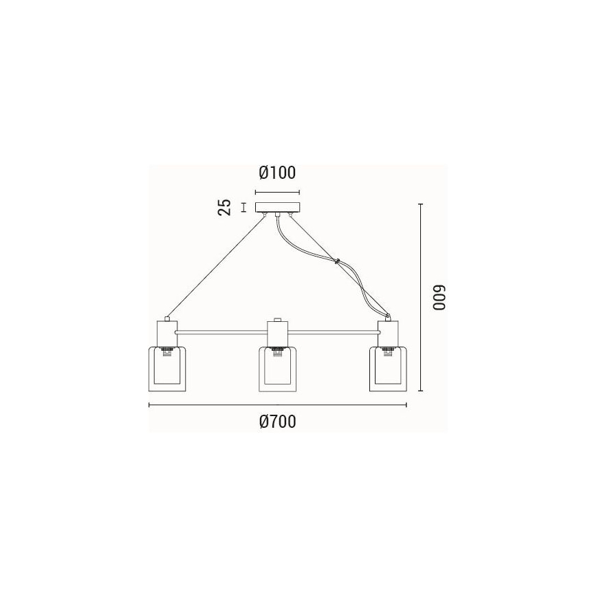 Luster na lanku 6xE14/15W/230V