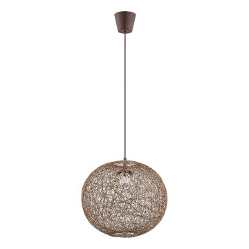 Luster na lanku ABAKA 1xE27/15W/230V hnedá