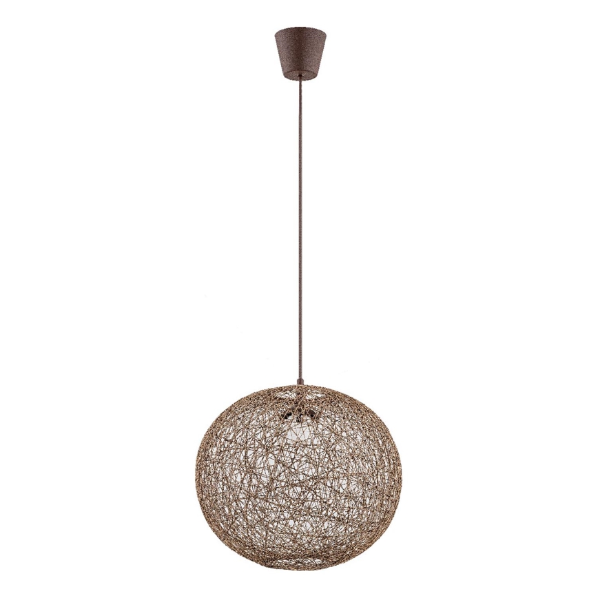 Luster na lanku ABAKA 1xE27/15W/230V hnedá