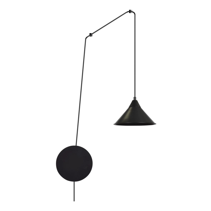 Luster na lanku ABRAMO 1xE27/15W/230V čierna