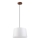 Luster na lanku AIDA 1xE27/60W/230V pr. 35 cm dub/orech/biela