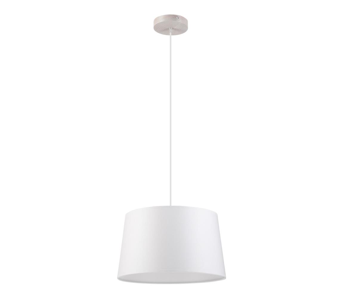 Luster na lanku AIDA 1xE27/60W/230V priemer 35 cm dub/biela LM-1.98/BIAŁY/350