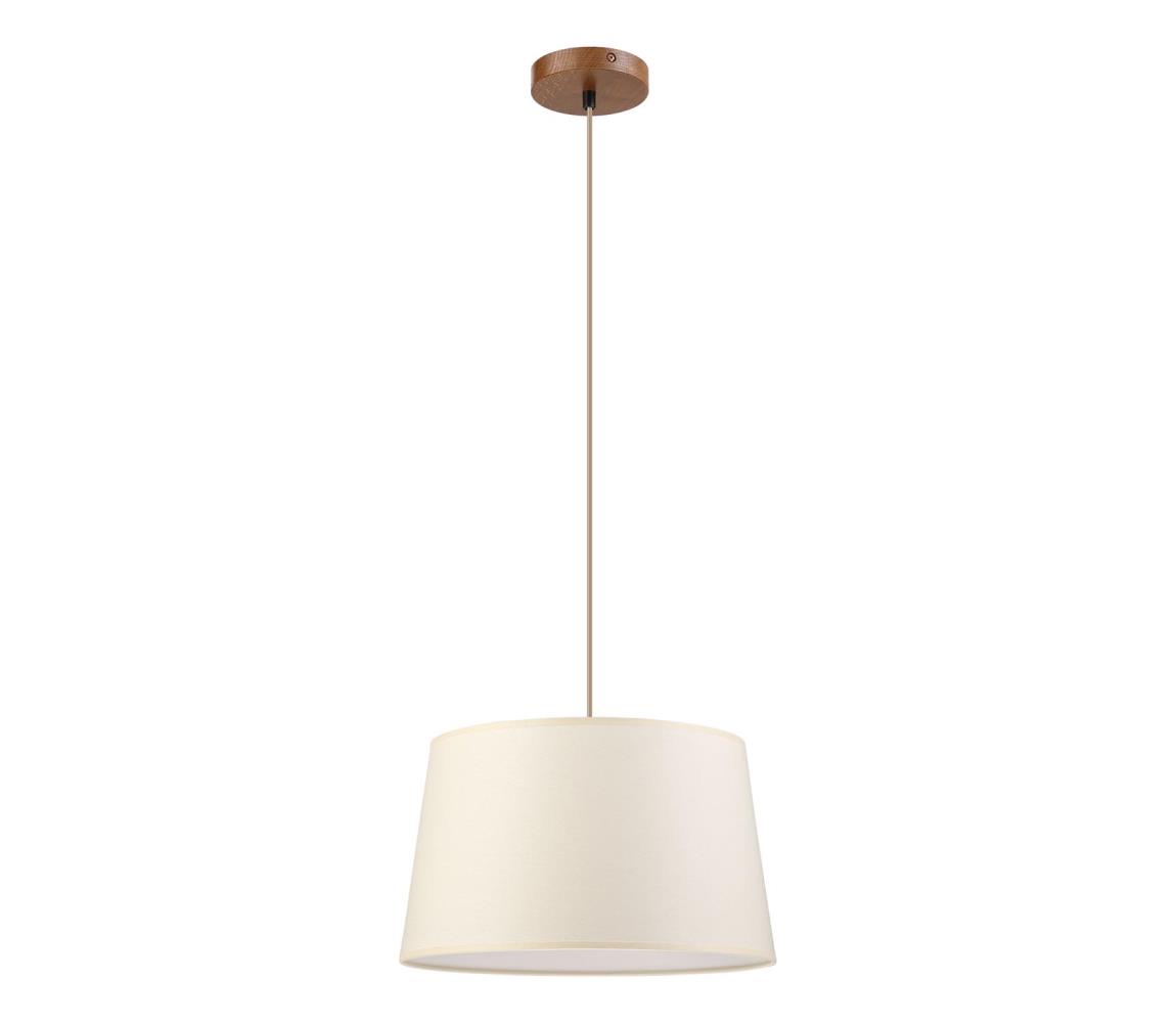 Luster na lanku AIDA, 1×E27/15W/230V, priemer 35 cm, dub/krémová LM-1.98/DĄB RUSTIK/KREM 350