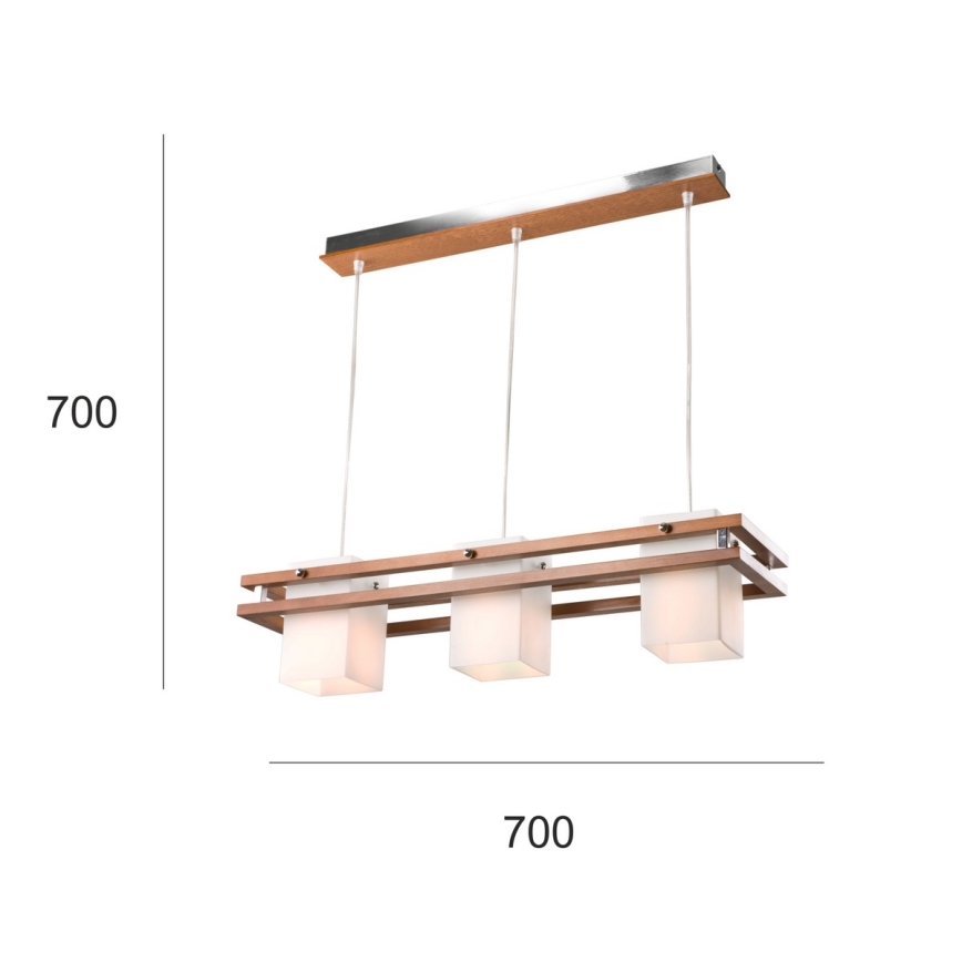 Luster na lanku ALAN 3xE27/60W/230V