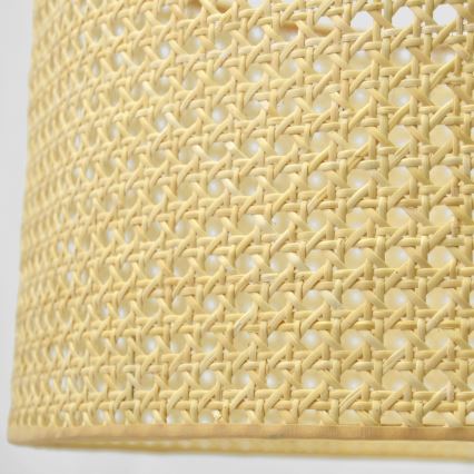 Luster na lanku ALBA 1xE27/15W/230V pr. 20 cm ratan/čierna