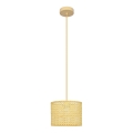 Luster na lanku ALBA 1xE27/15W/230V pr. 20 cm ratan