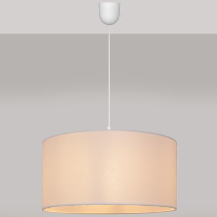 Luster na lanku ALBA 1xE27/15W/230V pr. 40 cm biela